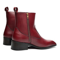 Godfather Series Men’s Italian Cuban Heel Leather Chain Boots - DYNOGEM