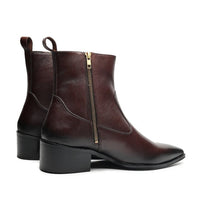 Godfather Series Men’s Italian Crock Textured Cuban Heel Leather Chain Boots - DYNOGEM