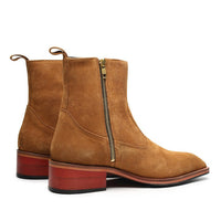 Godfather Series Men’s Italian Cuban Heel Suede Leather Chain Boots - DYNOGEM