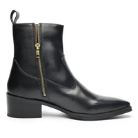Godfather Series Men’s Pointed Cuban Heel Leather Chelsea Boots - DYNOGEM