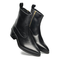 Godfather Series Men’s Pointed Cuban Heel Leather Chelsea Boots - DYNOGEM