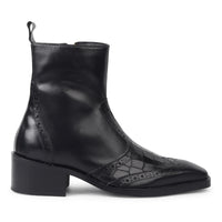Godfather Imperial – Black Embroidered Italian-Toe Boots - DYNOGEM